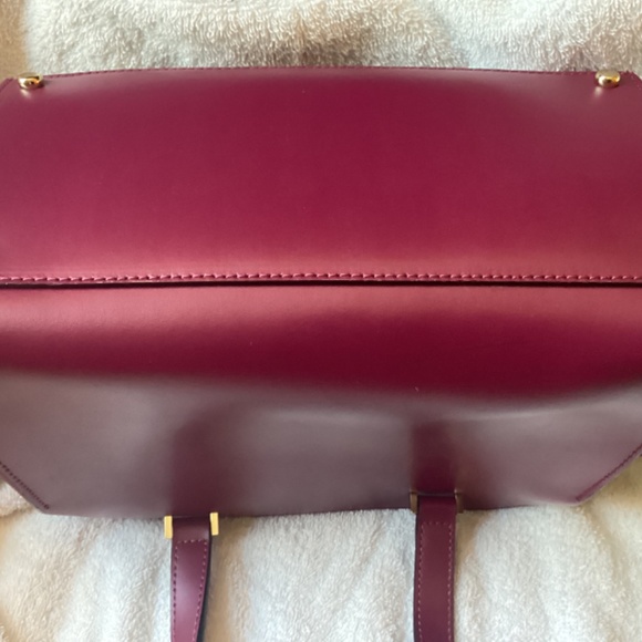 Kate Spade burgundy purse bag handles gold letter authenticity COA Luxury red - Picture 9 of 15